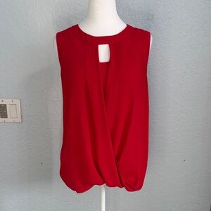 41 Hawthorn Red Keyhole Blouse